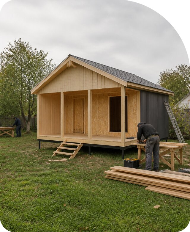 Строительство каркасного домика в Полевской | РадиДОМА-Плв от 359275 р.